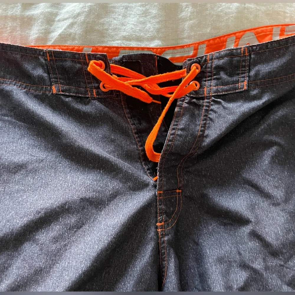 Laguna B Black and Orange Board Shorts